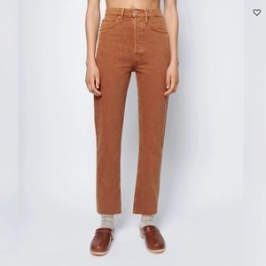 REDONE JEANS NEW WITH TAGS: Ultra High Rise Stove Pipe